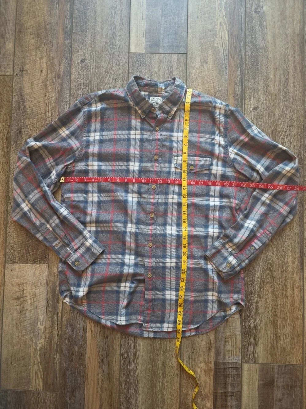 J.Crew - Heavyweight Flannel Workshirt 2-Shirt Bundle - Large - Red & Grey Blue